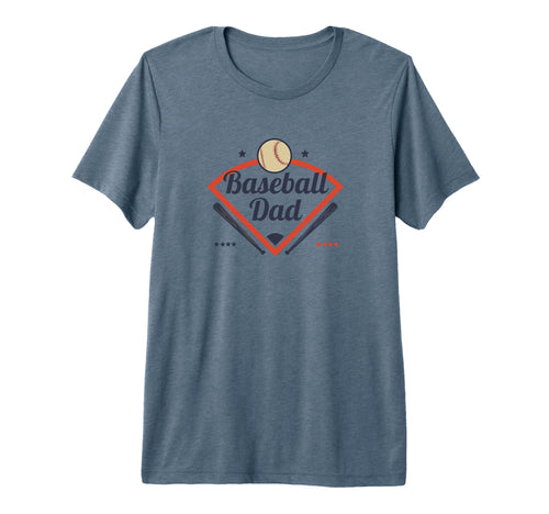 Mens Baseball Dad Diamond Game Day Tri T-Shirt - Streetwear Style Unisex - T-Shirt, Sweatshirt, Hoodie