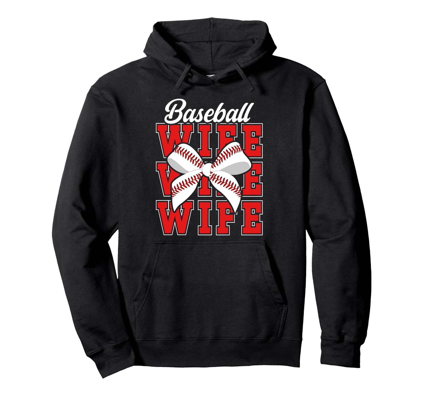 Baseball Wife Coquette Baseball Hoodie - Casual Everyday Wear Unisex - T-Shirt, Sweatshirt, Hoodie