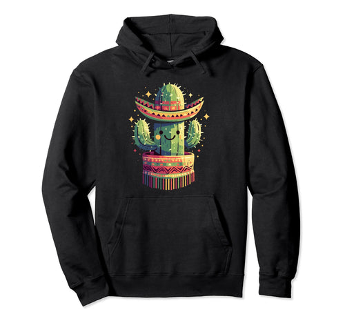 Cactus Serape Succulent Plant Cacti Hoodie - Minimalist Print Unisex - T-Shirt, Sweatshirt, Hoodie