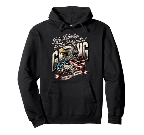 Proud Usa Gaming American Gamer Hoodie - Streetwear Style for Adults - T-Shirt, Sweatshirt, Hoodie