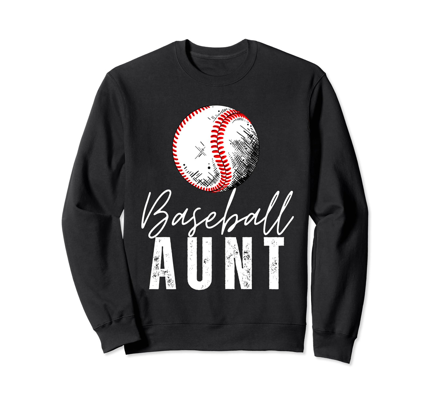 Baseball Aunt Family Matching Aunt Sweatshirt - Graphic Print Men Women - T-Shirt, Sweatshirt, Hoodie