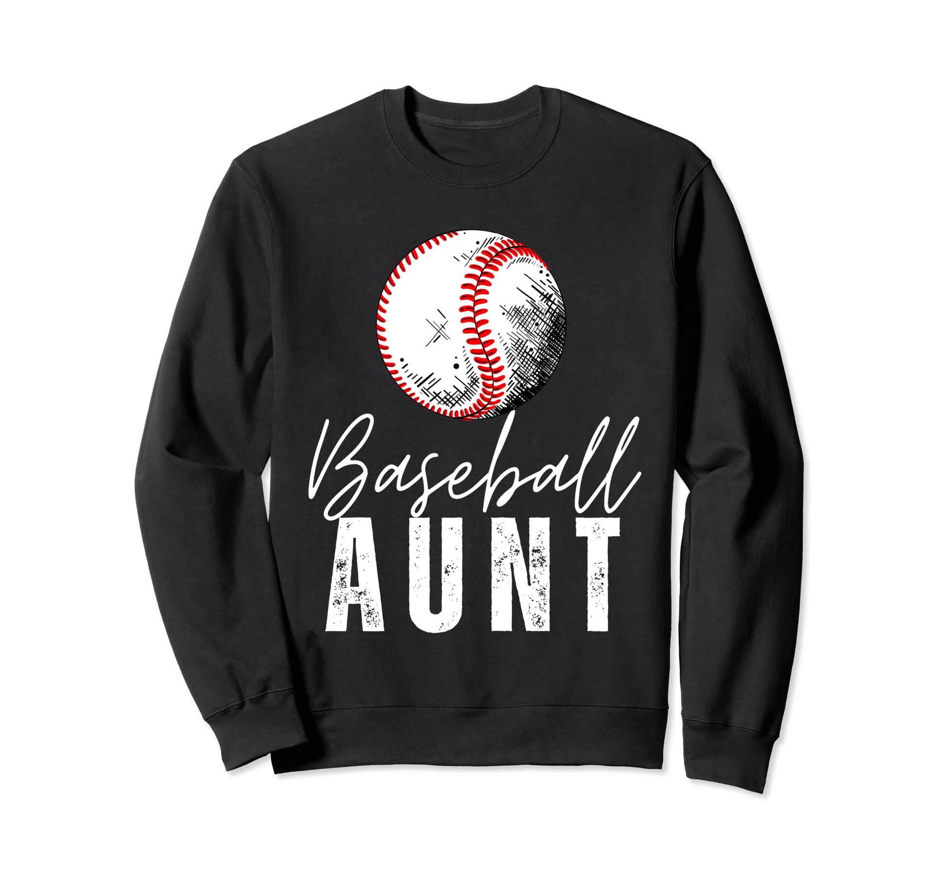 Baseball Aunt Family Matching Aunt Sweatshirt - Graphic Print Men Women - T-Shirt, Sweatshirt, Hoodie
