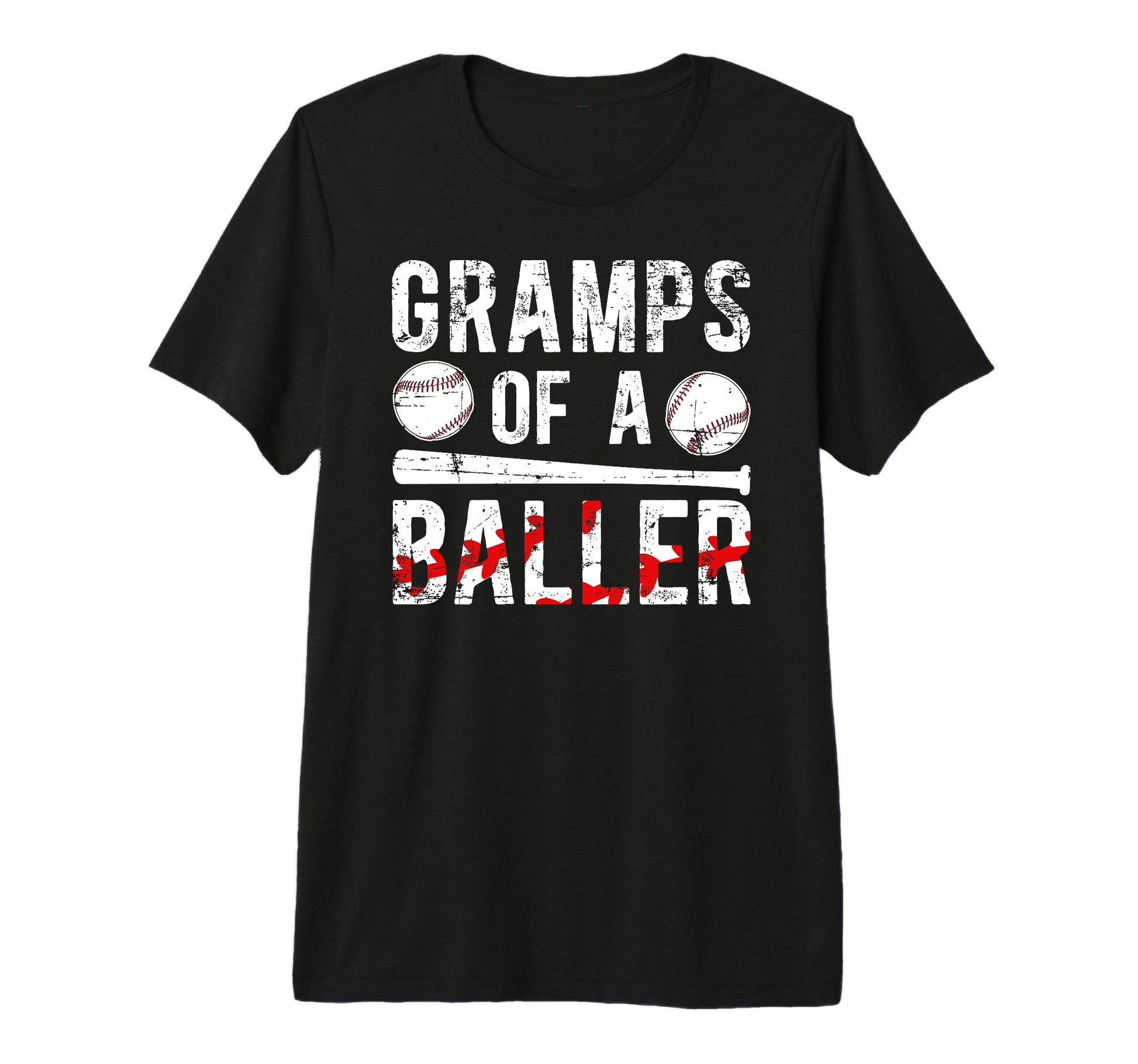 Mens Gramps Baller Baseball Gramps T-Shirt - Graphic Print for Adults - T-Shirt, Sweatshirt, Hoodie