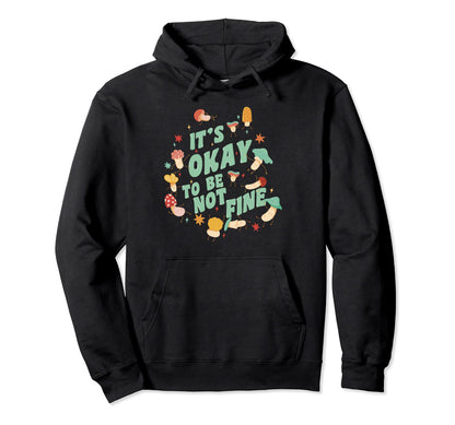 Boho Mushrooms 60S 70S Hippie Tie Hoodie - Fun Novelty Design Men Women - T-Shirt, Sweatshirt, Hoodie