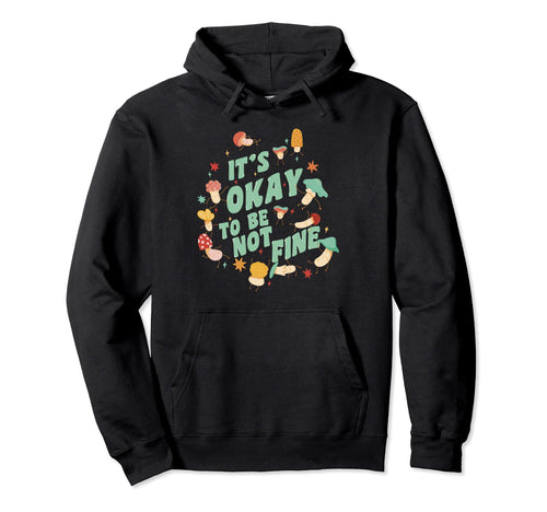 Boho Mushrooms 60S 70S Hippie Tie Hoodie - Fun Novelty Design Men Women - T-Shirt, Sweatshirt, Hoodie