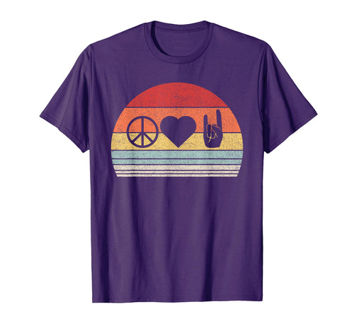Peace Love Rock And Roll T-Shirt - Fun Novelty Design for Adults - T-Shirt, Sweatshirt, Hoodie