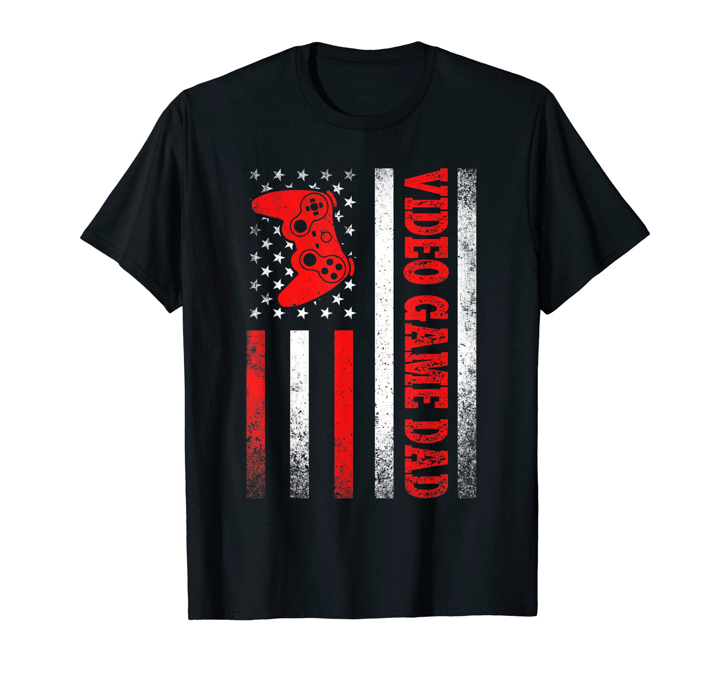 Video Game Dad American Flag Sport T-Shirt - Trendy Graphic Men Women - T-Shirt, Sweatshirt, Hoodie