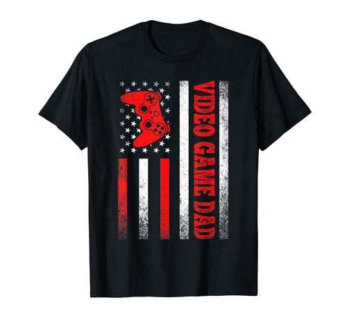 Video Game Dad American Flag Sport T-Shirt - Trendy Graphic Men Women - T-Shirt, Sweatshirt, Hoodie