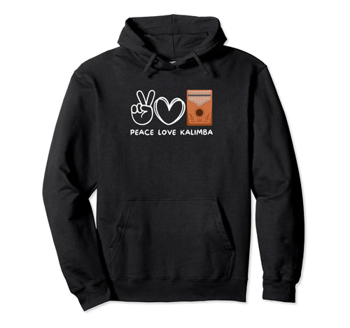 Peace Love Kalimba Kalimba Lover Hoodie - Graphic Print Men Women - T-Shirt, Sweatshirt, Hoodie