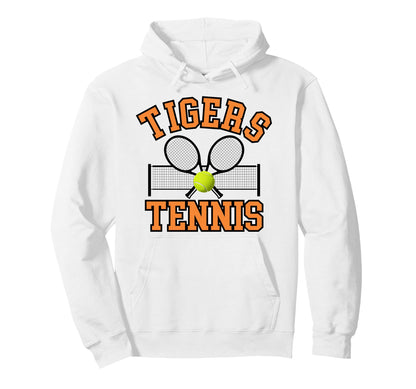 Tigers Tennis Mom Game Day Sports Hoodie - Aesthetic Graphic for Adults - T-Shirt, Sweatshirt, Hoodie