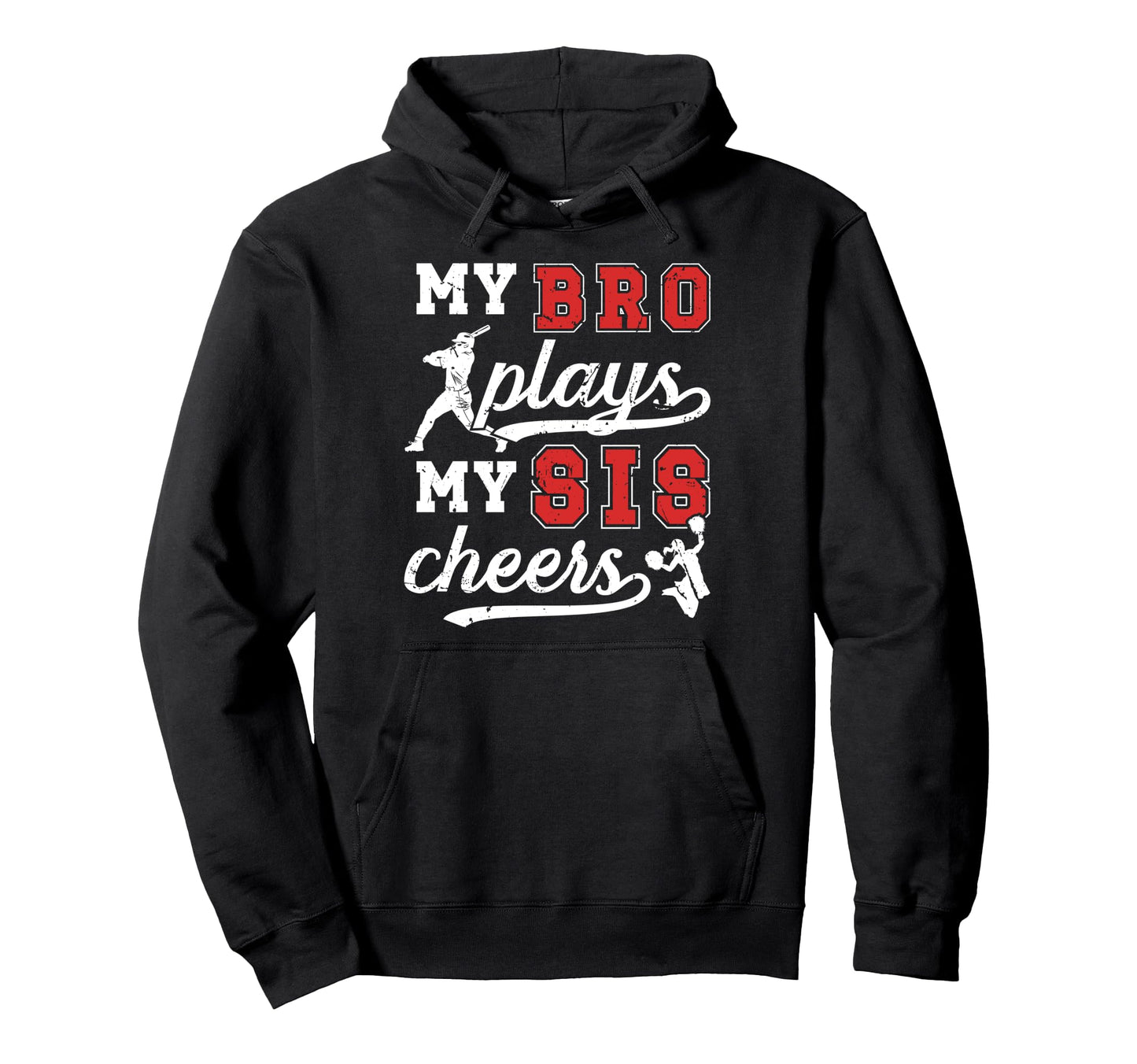 Baseball Cheer Brother Baseball Player Hoodie - Unique Graphic for Adults - T-Shirt, Sweatshirt, Hoodie