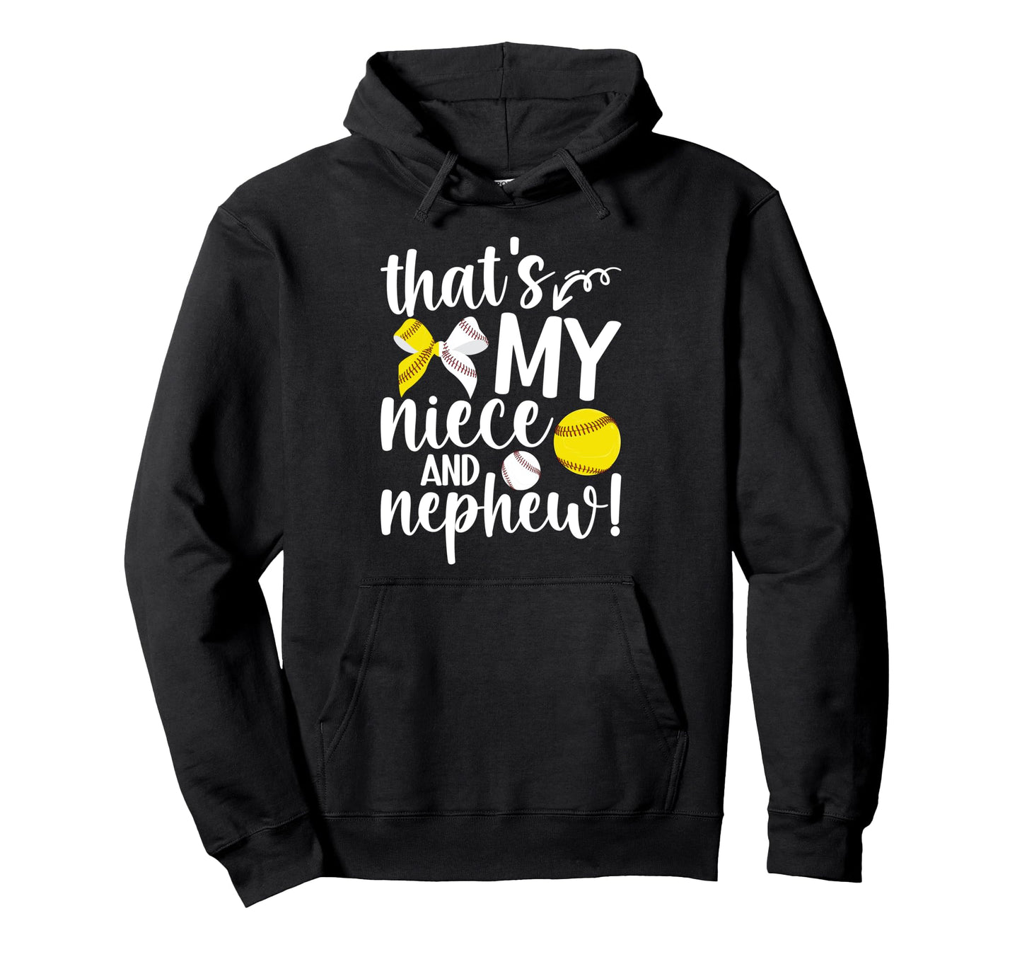 Thats My Niece And Nephew Baseball Hoodie - Aesthetic Graphic Men Women - T-Shirt, Sweatshirt, Hoodie
