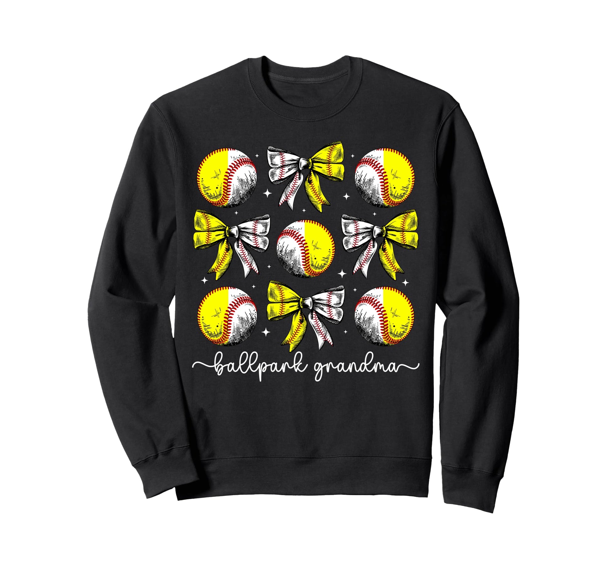 Ballpark Grandma Coquette Softball Sweatshirt - Minimalist Print Unisex - T-Shirt, Sweatshirt, Hoodie