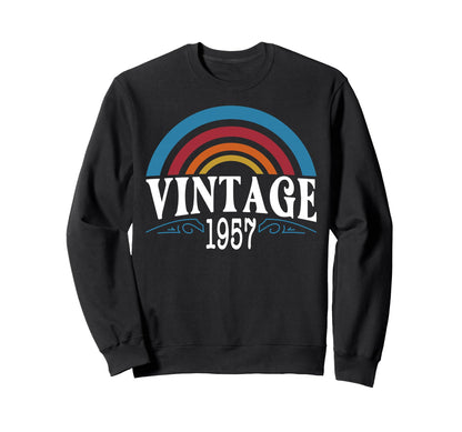 Rainbow 1957 69Th Birthday 69 Sweatshirt - Casual Everyday Wear Unisex - T-Shirt, Sweatshirt, Hoodie