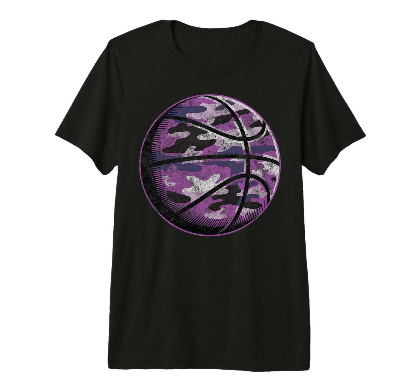 Camouflage Basketball Ball T-Shirt - Fun Novelty Design for Adults - T-Shirt, Sweatshirt, Hoodie