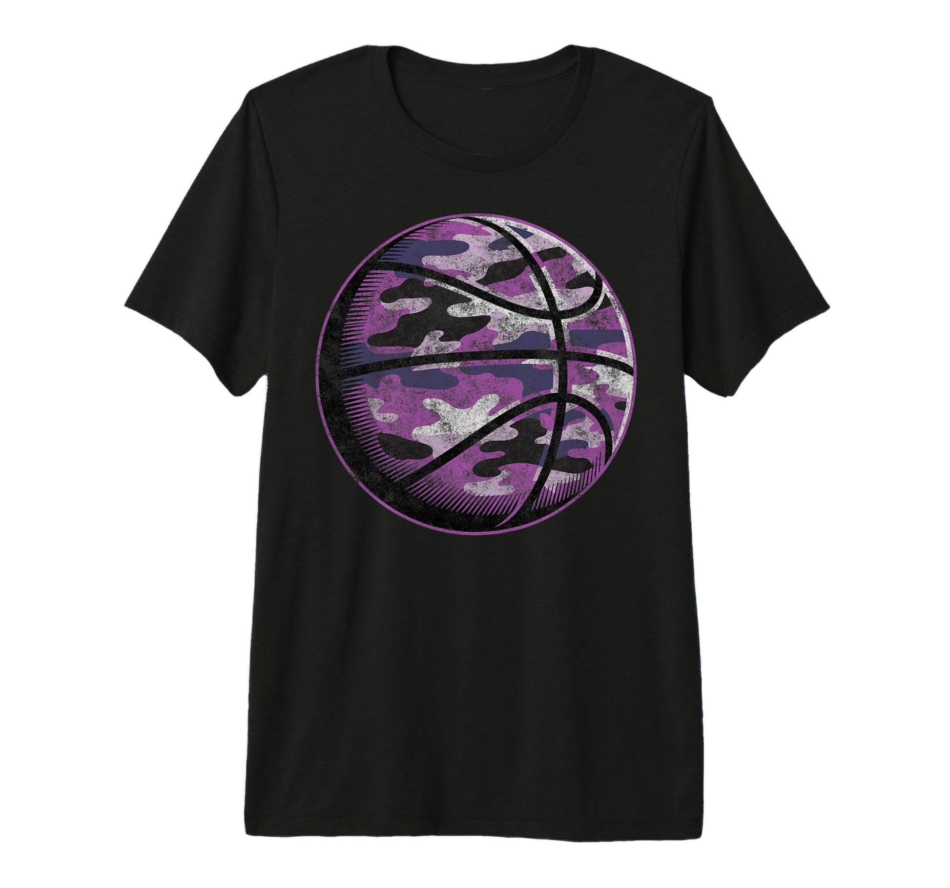 Camouflage Basketball Ball T-Shirt - Fun Novelty Design for Adults - T-Shirt, Sweatshirt, Hoodie