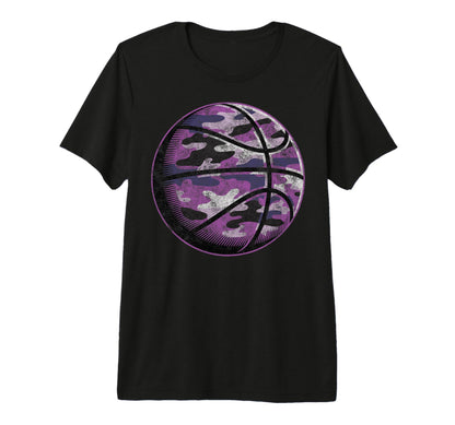 Camouflage Basketball Ball T-Shirt - Fun Novelty Design for Adults - T-Shirt, Sweatshirt, Hoodie