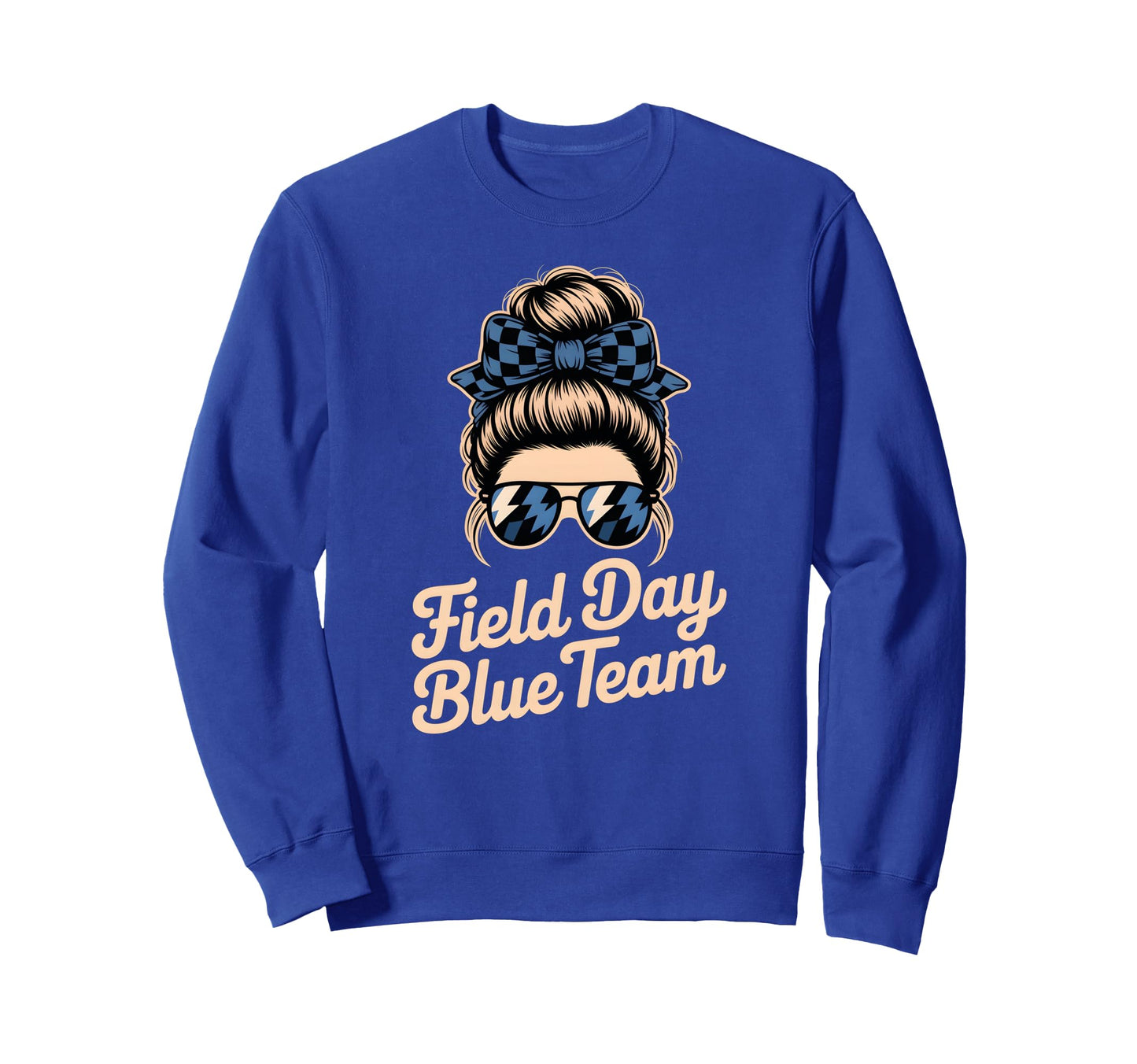 Field Day Blue Team Vibes Only Sweatshirt - Novelty Apparel for Adults - T-Shirt, Sweatshirt, Hoodie