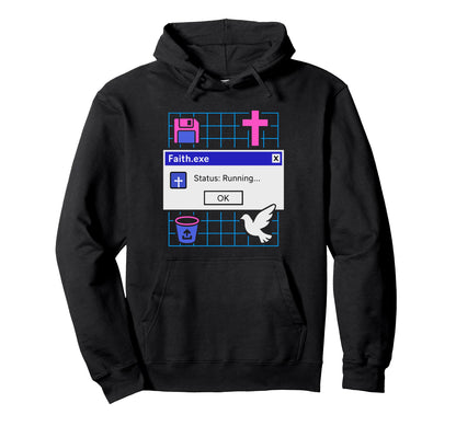 Faith Exe Running Faithwave Christian Hoodie - Graphic Print Men Women - T-Shirt, Sweatshirt, Hoodie
