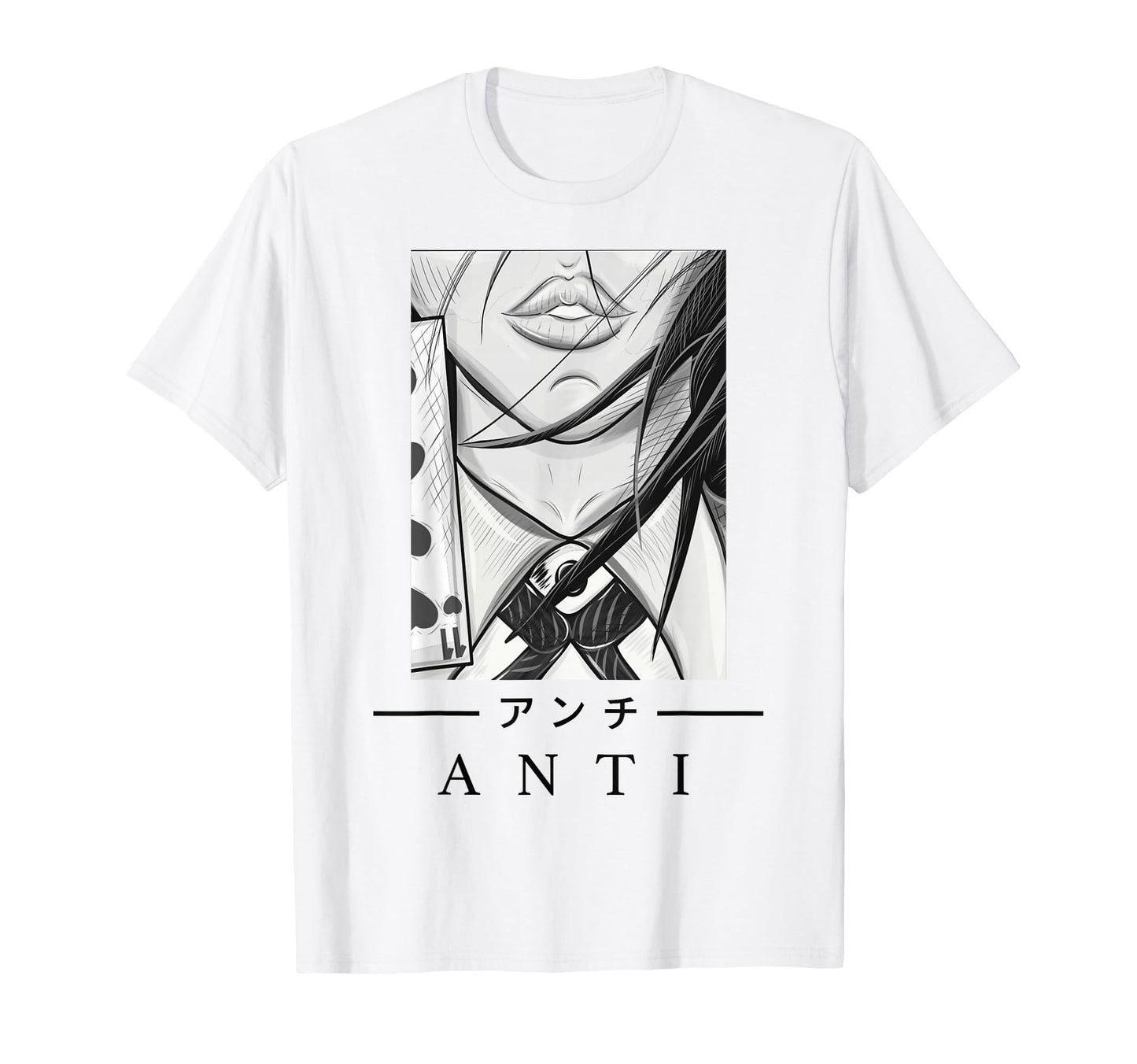 Anime Anti Japanese Art Aesthetic T-Shirt - Aesthetic Graphic Men Women - T-Shirt, Sweatshirt, Hoodie