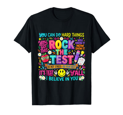 Rock Test Groovy Teacher Student T-Shirt - Custom Art Print Unisex - T-Shirt, Sweatshirt, Hoodie