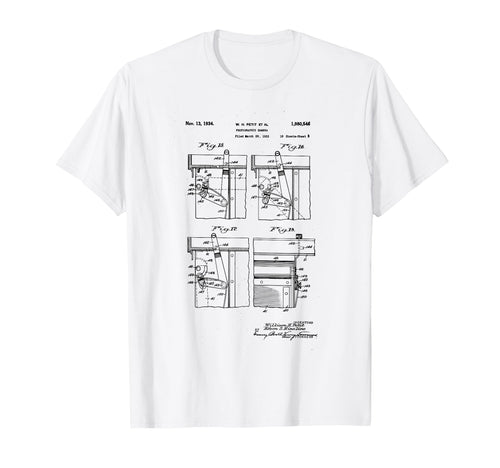 Camera Photographic Patent 1934 Drawing T-Shirt - Graphic Print for Adults - T-Shirt, Sweatshirt, Hoodie