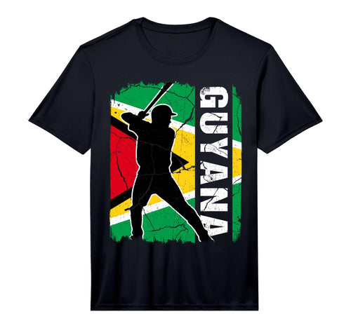 Guyanese Baseball Player Guyana Flag T-Shirt - Minimalist Print Unisex - T-Shirt, Sweatshirt, Hoodie