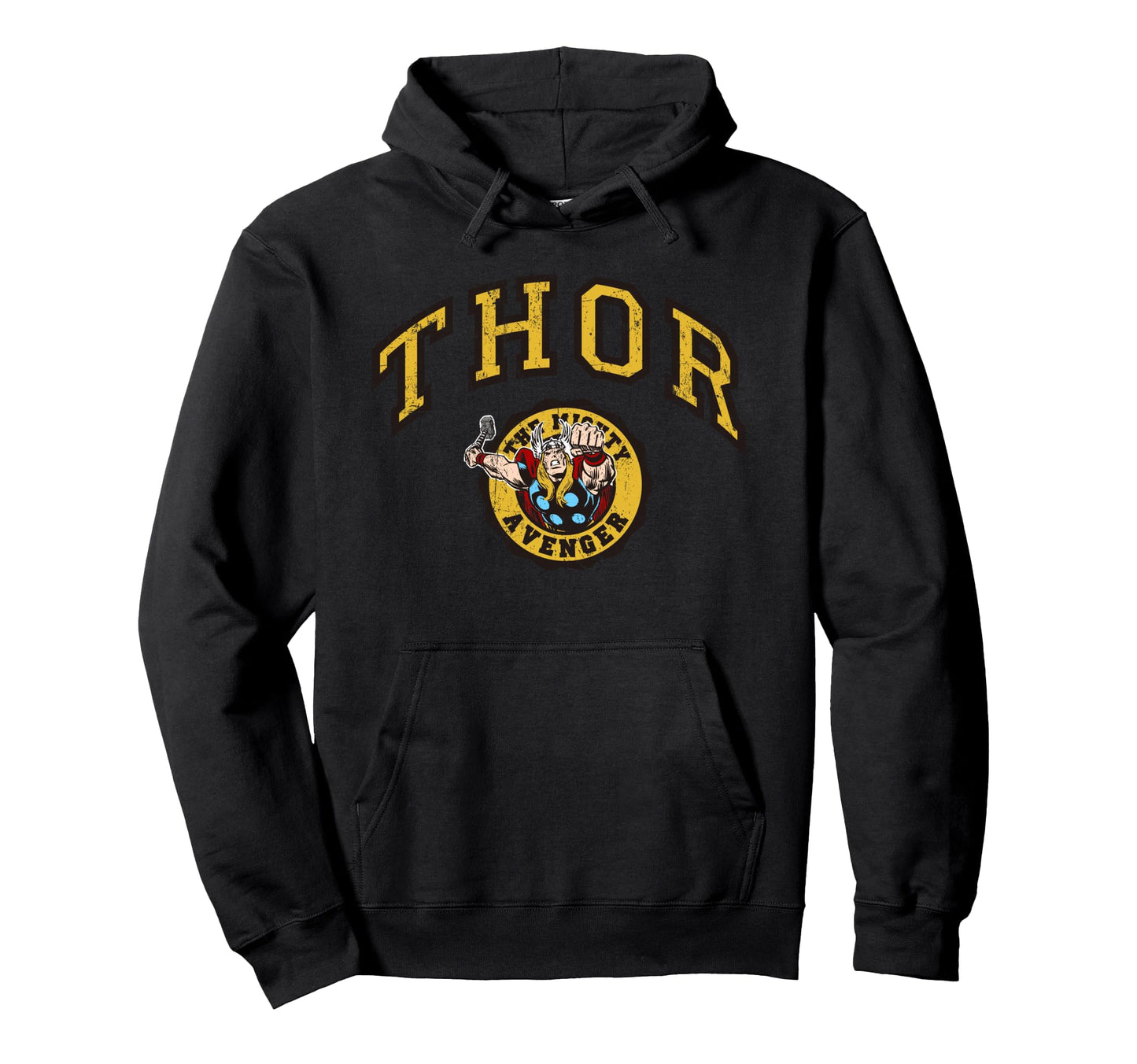 Marvel Thor Mighty Avenger Varsity Hoodie - Novelty Apparel Unisex - T-Shirt, Sweatshirt, Hoodie