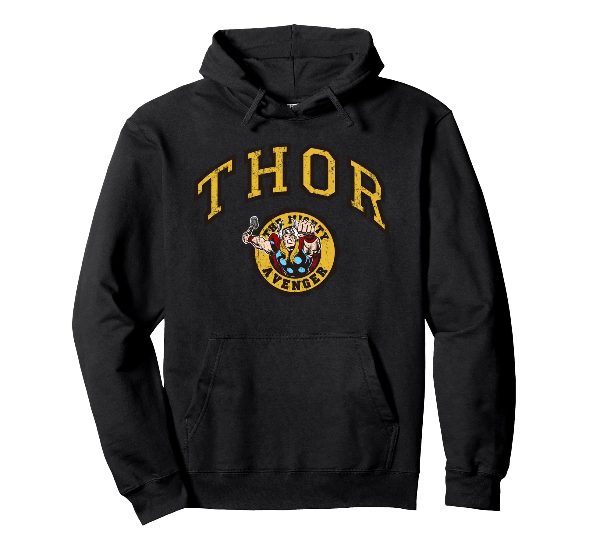 Marvel Thor Mighty Avenger Varsity Hoodie - Novelty Apparel Unisex - T-Shirt, Sweatshirt, Hoodie