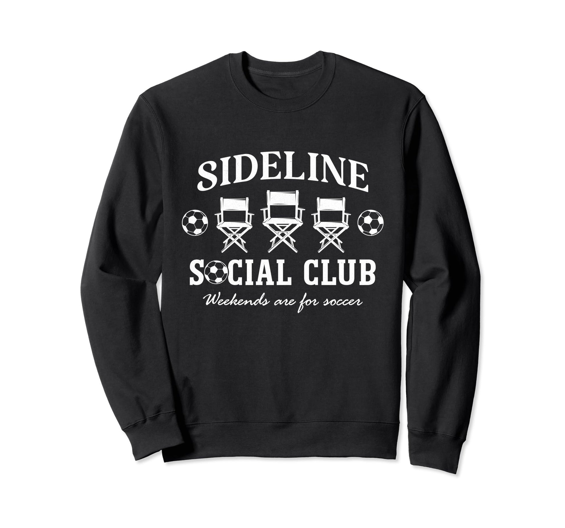 Sideline Social Club Soccer Mom Dad Sweatshirt - Trendy Graphic for Adults - T-Shirt, Sweatshirt, Hoodie