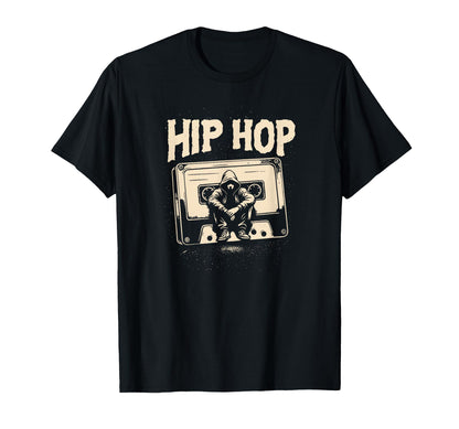 Hip Hop Cassette Tape Old School Music T-Shirt - Graphic Print for Adults - T-Shirt, Sweatshirt, Hoodie