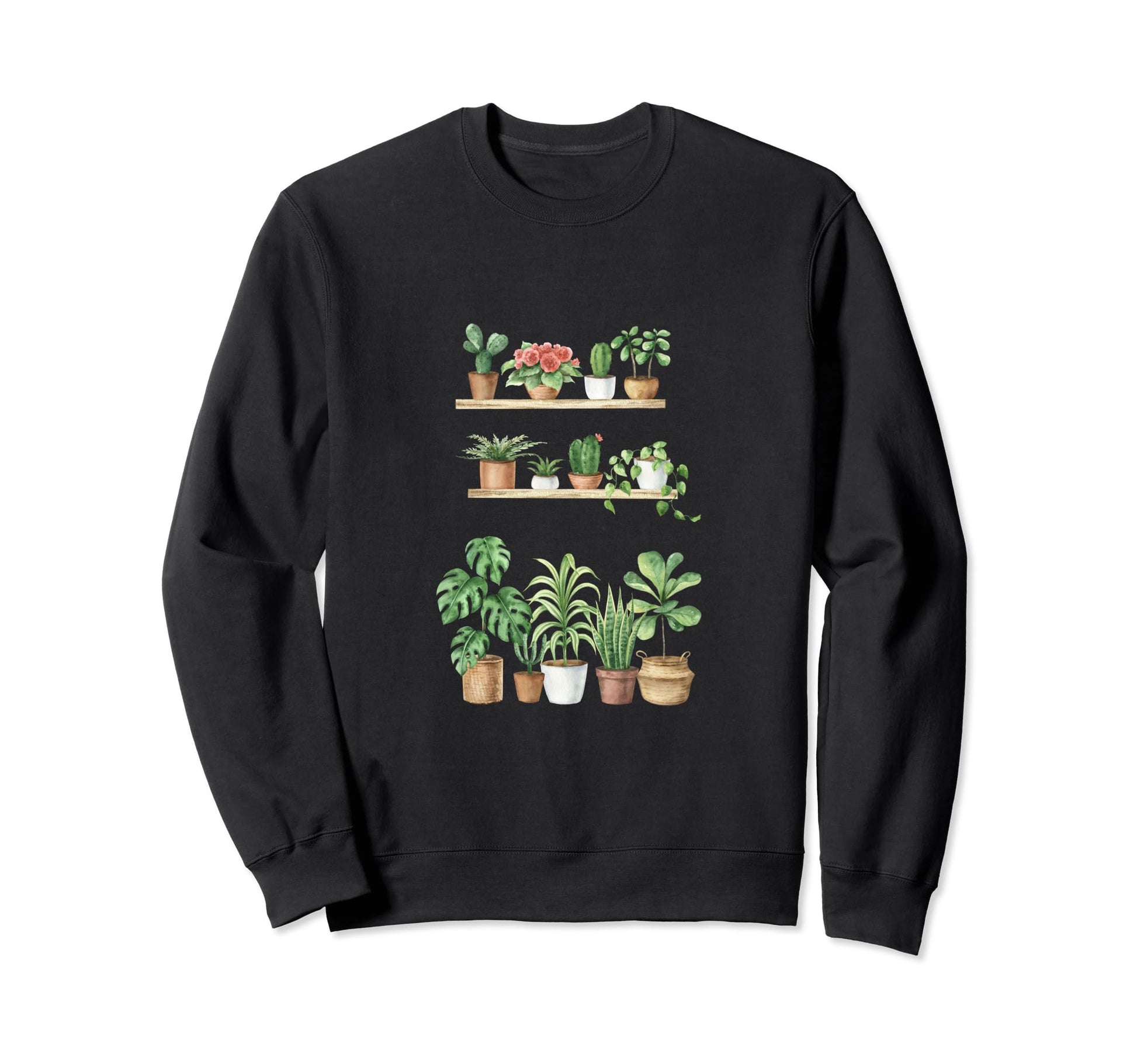 Boho House Plants Cactus Botanical Sweatshirt - Novelty Apparel Men Women - T-Shirt, Sweatshirt, Hoodie