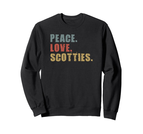 Peace Love Scotties Adg149B Sweatshirt - Streetwear Style for Adults - T-Shirt, Sweatshirt, Hoodie