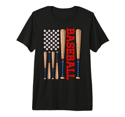 Baseball Bats And Baseballs Pattern T-Shirt - Minimalist Print for Adults - T-Shirt, Sweatshirt, Hoodie