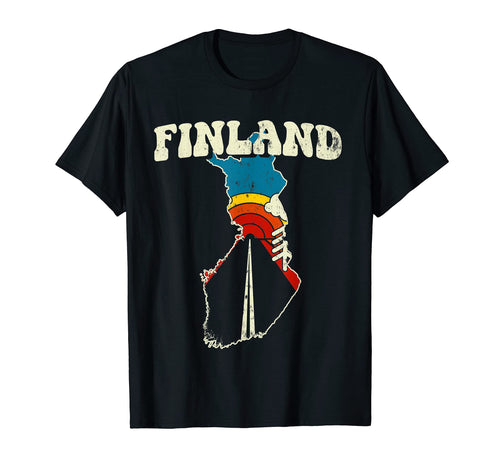 Finland Finnish Country Rainbow 70S T-Shirt - Fun Novelty Design Men Women - T-Shirt, Sweatshirt, Hoodie