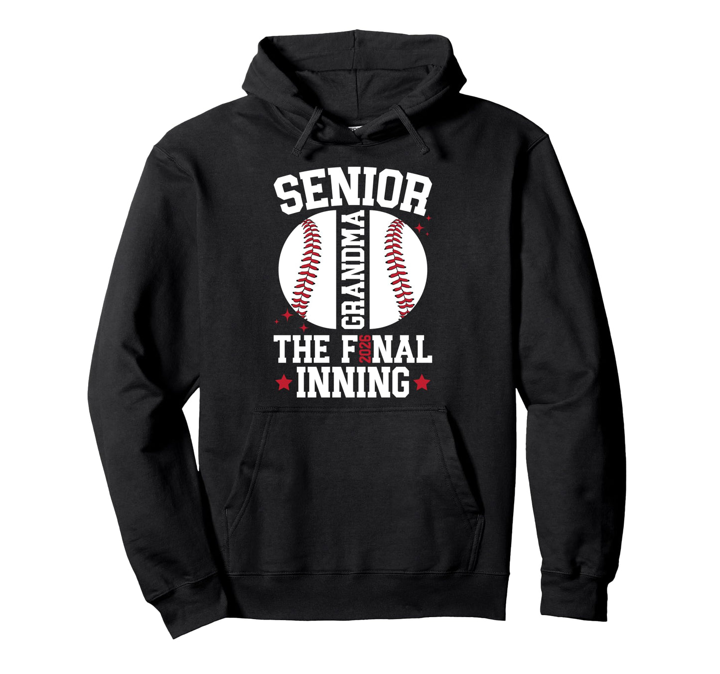 Baseball Senior Grandma 2026 Baseball Hoodie - Novelty Apparel Men Women - T-Shirt, Sweatshirt, Hoodie