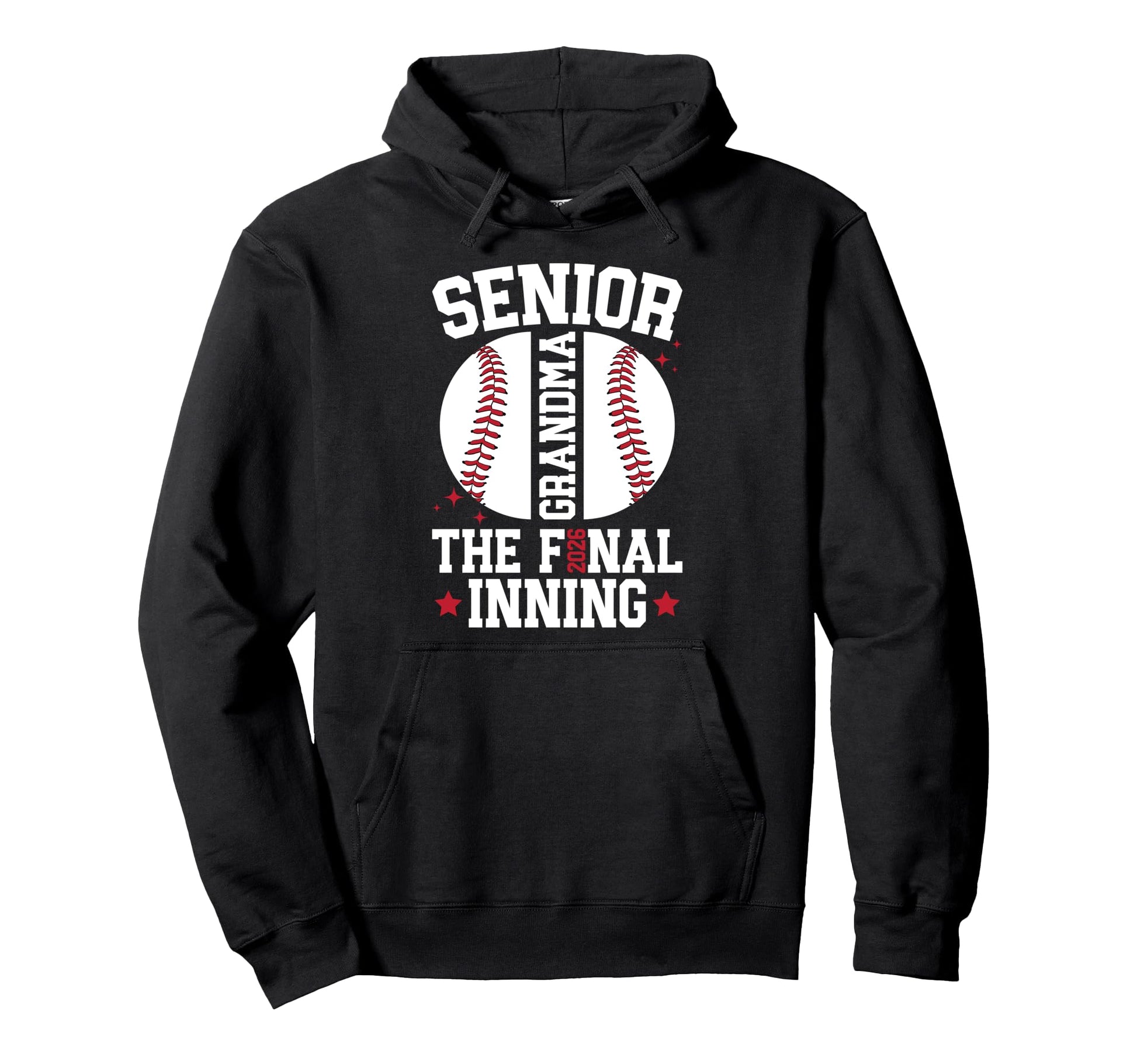 Baseball Senior Grandma 2026 Baseball Hoodie - Novelty Apparel Men Women - T-Shirt, Sweatshirt, Hoodie