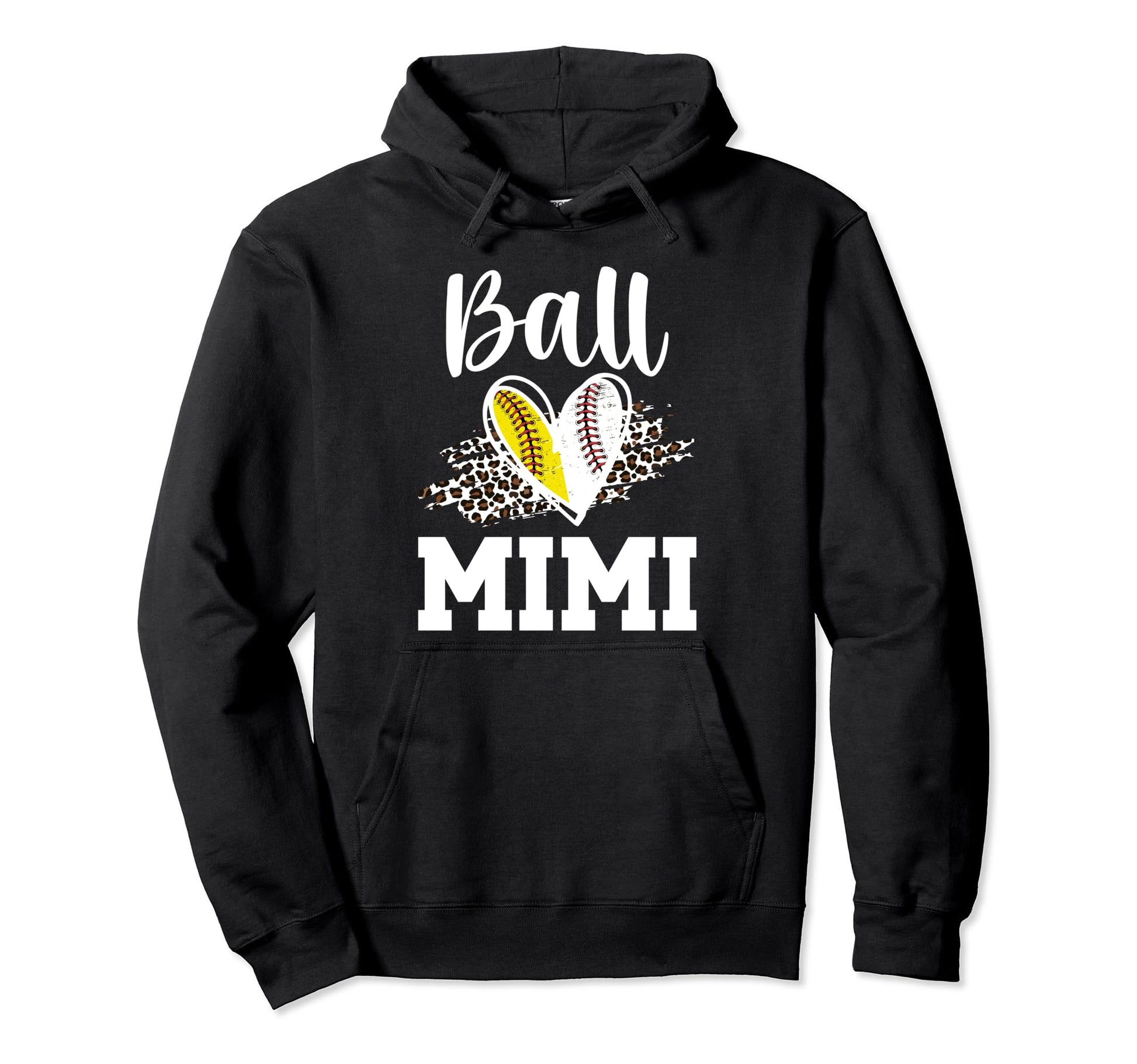 Ball Mimi Heart Baseball Softball Mimi Hoodie - Custom Art Print Men Women - T-Shirt, Sweatshirt, Hoodie