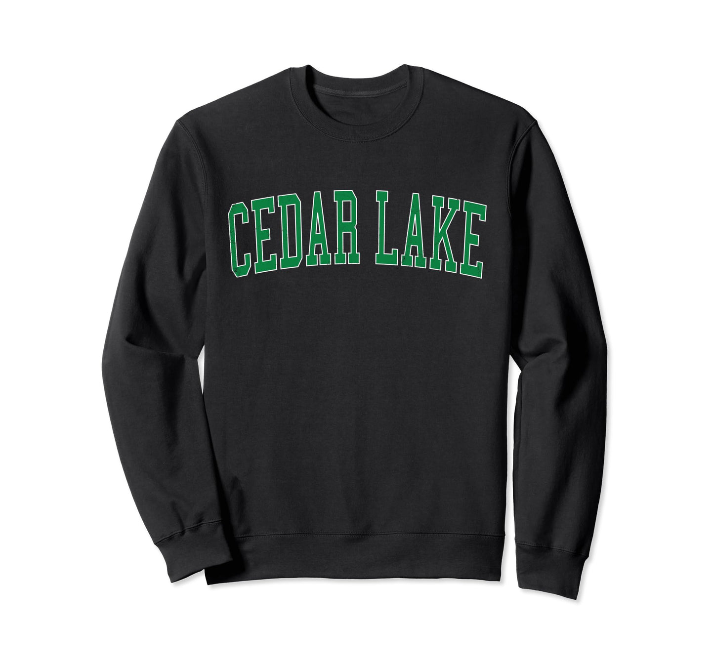 Cedar Lake Distressed Green Sweatshirt - Custom Art Print for Adults - T-Shirt, Sweatshirt, Hoodie