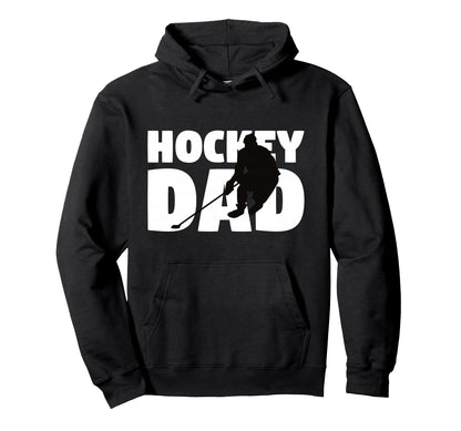 Hockey Dad Hockey Silhouette Gift Father Hoodie - Trendy Graphic Unisex - T-Shirt, Sweatshirt, Hoodie