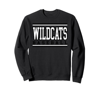 Wildcats Baseball Mom Game Day Sweatshirt - Fun Novelty Design Unisex - T-Shirt, Sweatshirt, Hoodie