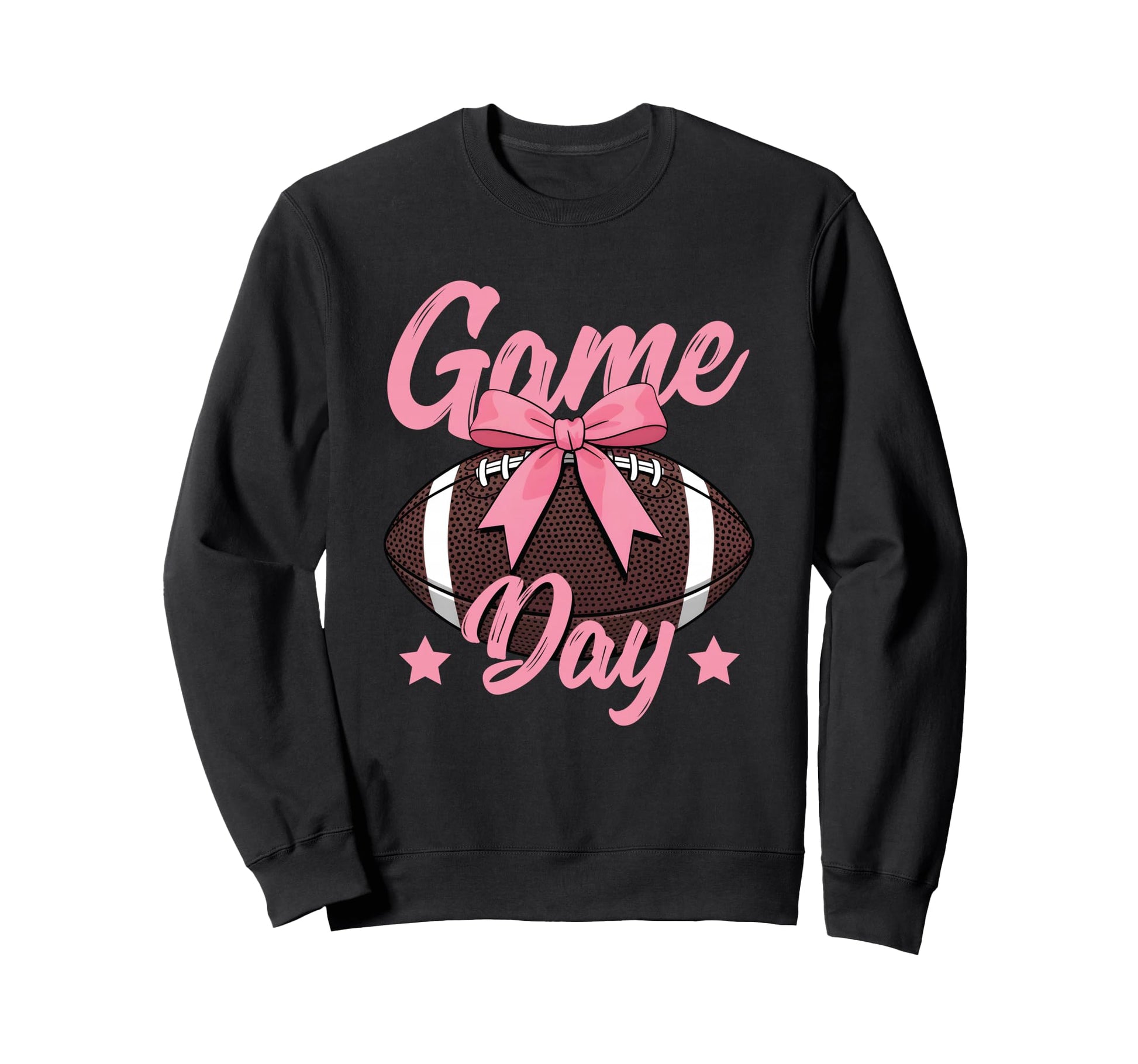 Game Day Football Mom Football Bow Sweatshirt - Fun Novelty Design Unisex - T-Shirt, Sweatshirt, Hoodie