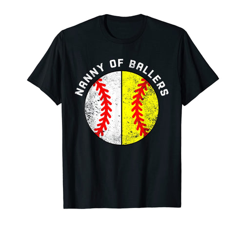 Nanny Ballers Funny Baseball T-Shirt - Custom Art Print for Adults - T-Shirt, Sweatshirt, Hoodie