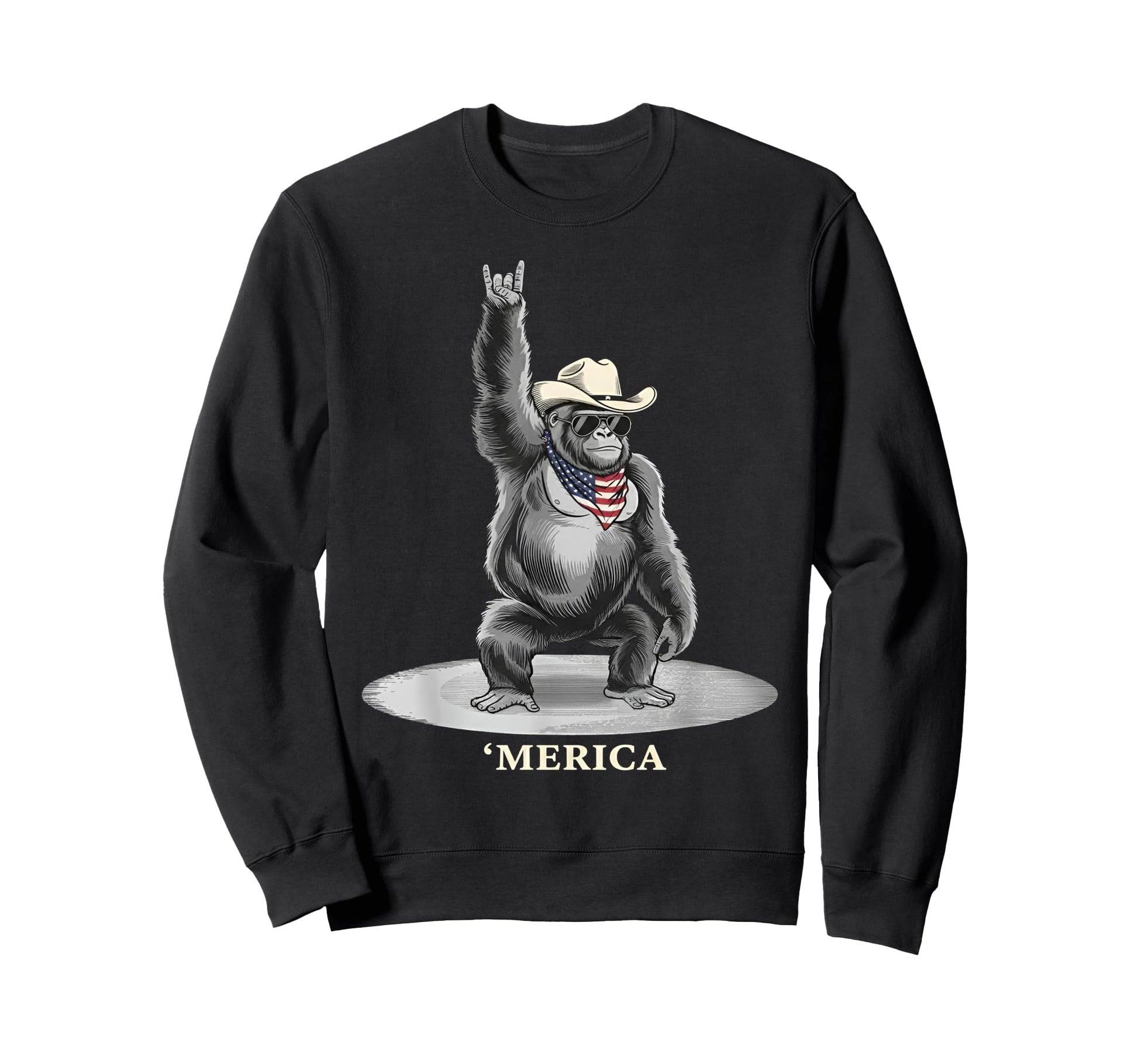 Usa Merica Gorilla 4Th July Funny Sweatshirt - Graphic Print for Adults - T-Shirt, Sweatshirt, Hoodie