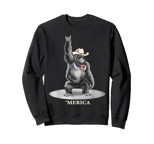 Usa Merica Gorilla 4Th July Funny Sweatshirt - Graphic Print for Adults - T-Shirt, Sweatshirt, Hoodie