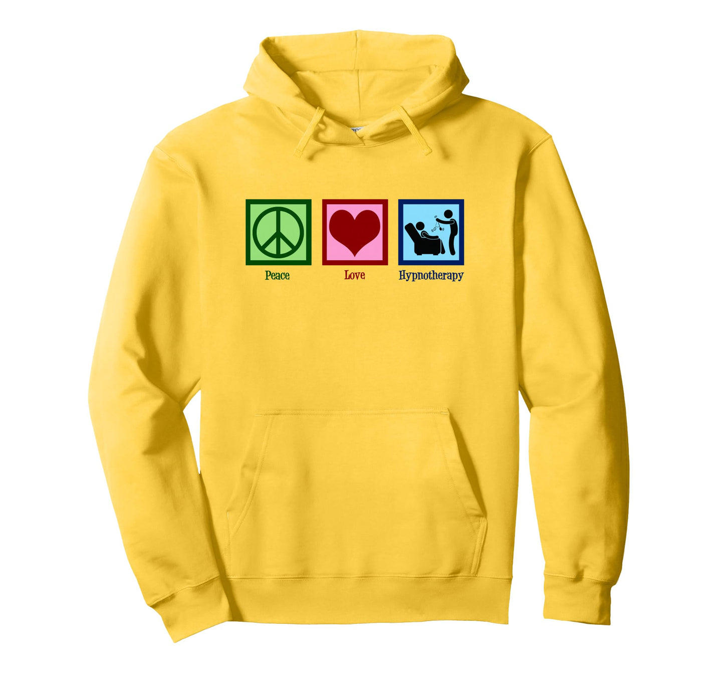 Peace Love Hypnotherapy Hypnotherapist Hoodie - Graphic Print Men Women - T-Shirt, Sweatshirt, Hoodie