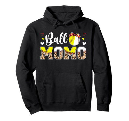 Ball Momo Leopard Softball Hoodie - Casual Everyday Wear Men Women - T-Shirt, Sweatshirt, Hoodie