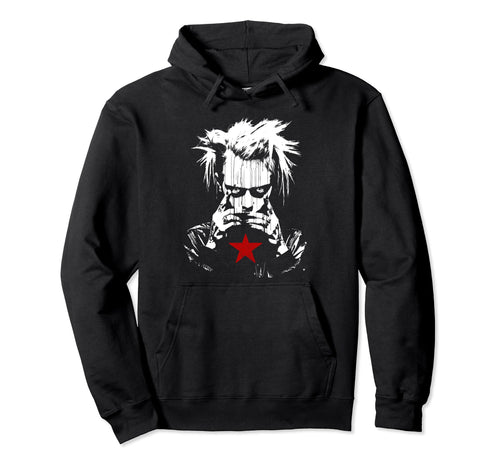 Grunge Distressed Punk And Red Color Hoodie - Minimalist Print Men Women - T-Shirt, Sweatshirt, Hoodie