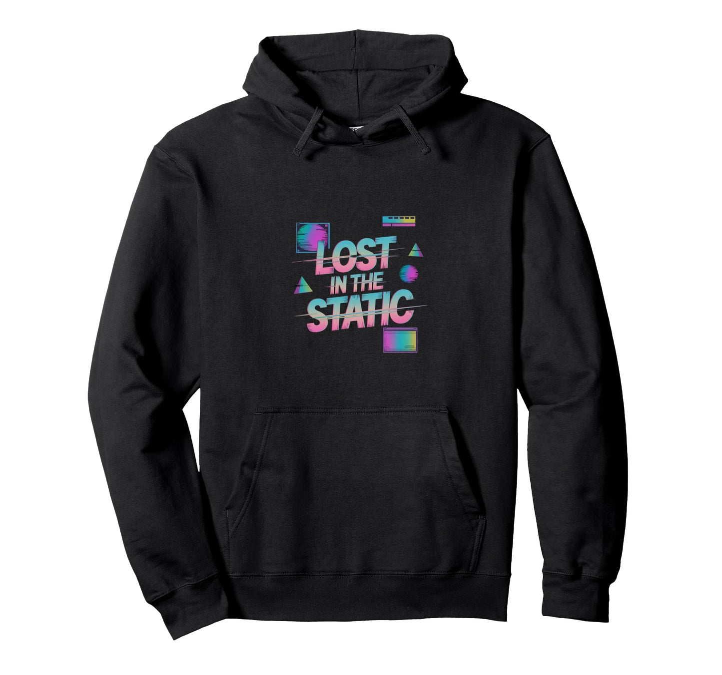 Lost Static Vaporwave Aesthetic Hoodie - Casual Everyday Wear Unisex - T-Shirt, Sweatshirt, Hoodie
