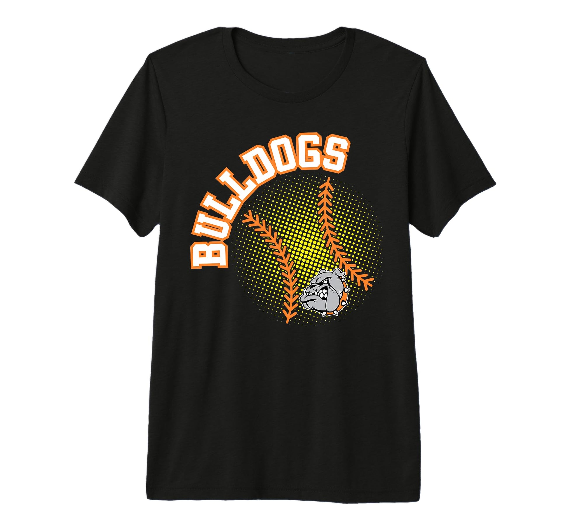 Bulldogs Softball Mom Game Day Orange T-Shirt - Trendy Graphic Unisex - T-Shirt, Sweatshirt, Hoodie